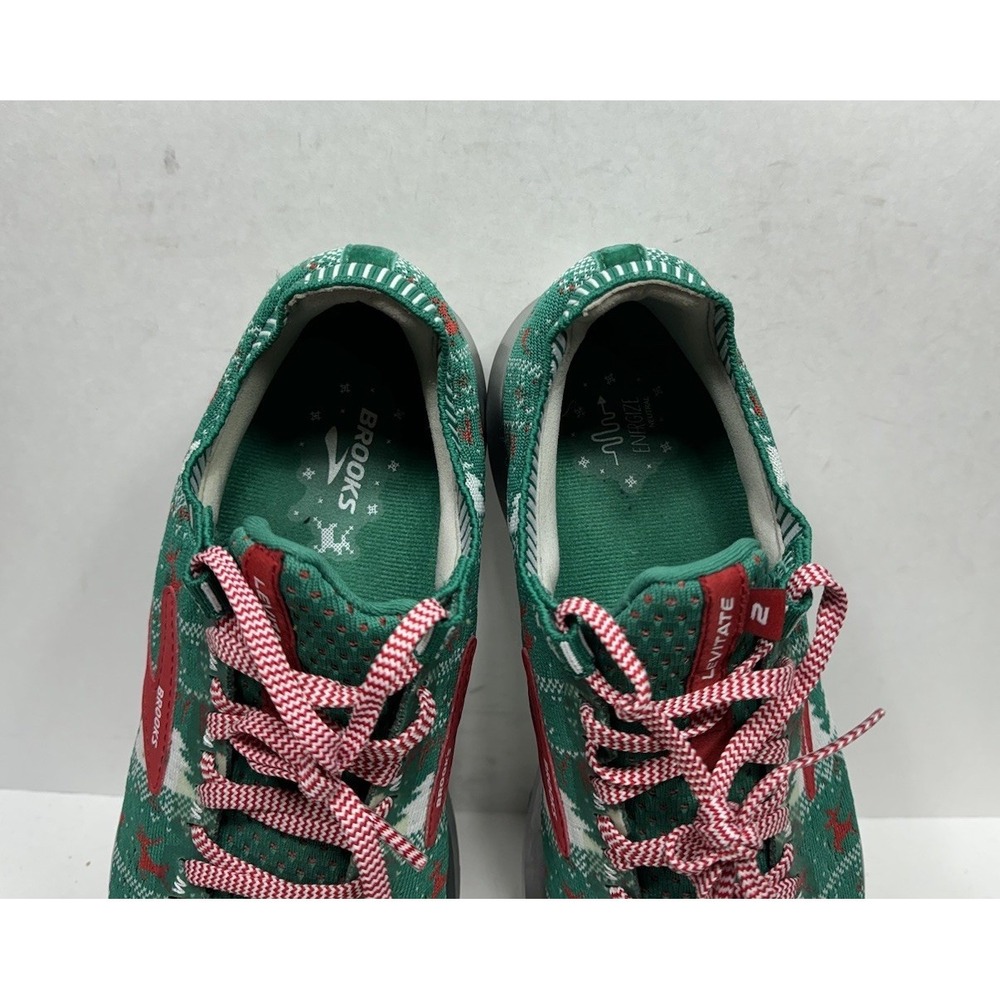 Brooks Levitate 2 Ugly Christmas Sweater Running Shoes Men's Sz‎ 8.5 1102901D322 - Picture 8 of 8